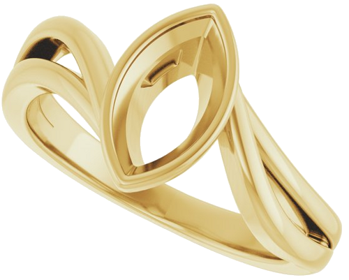 Sužadėtuvių Žiedas „Bezel-Set“ 14k yellow gold Marquise 9.5mm x 5mm (5)