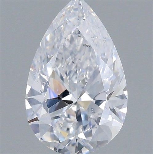 0.7 carat D-SI2 Natūralus Pear Deimantas (1)