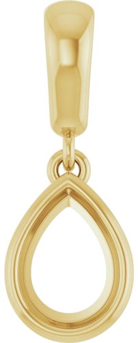 Pakabukas „Bezel-Set Charm“ 14k yellow gold Pear 7mm x 5mm (1)