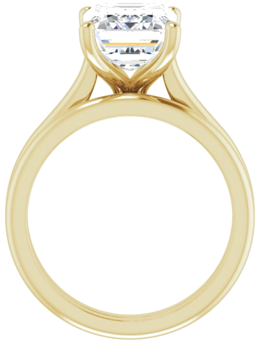 14K Yellow 10x8 mm Emerald Solitaire Engagement Ring Mounting (7)