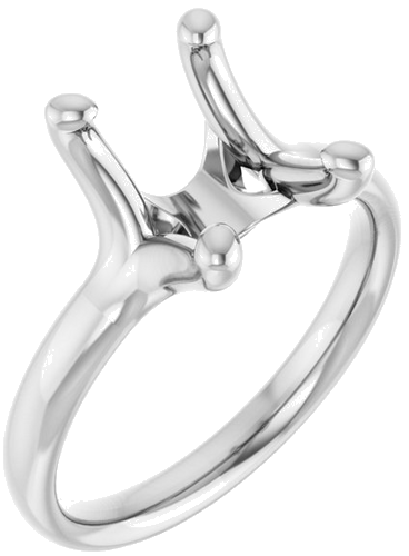 Sužadėtuvių Žiedas „Solitaire“ 14k white gold Emerald 9mm x 7mm (1)