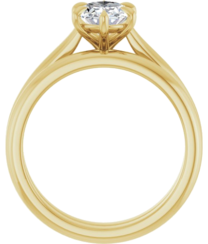 Sužadėtuvių Žiedas „Claw-Prong“ 14k yellow gold Oval 8mm x 6mm (7)