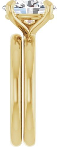 Sužadėtuvių Žiedas „Solitaire“ 585 Geltonojo Aukso Oval 10mm x 8mm (9)