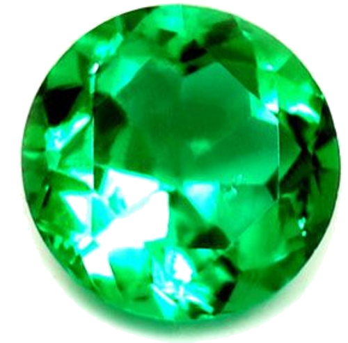 0.42 carat GREEN Round Smaragdas (1)