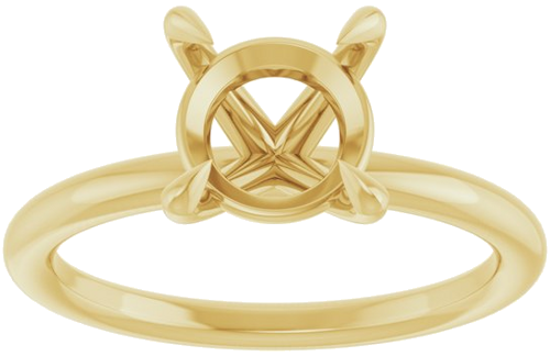 Sužadėtuvių Žiedas „Claw-Prong Solitaire“ 14k yellow gold Round 8.2mm (3)