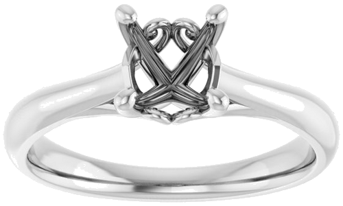 Sužadėtuvių Žiedas „Solitaire“ 585 Baltojo Aukso Round 6.5mm (3)