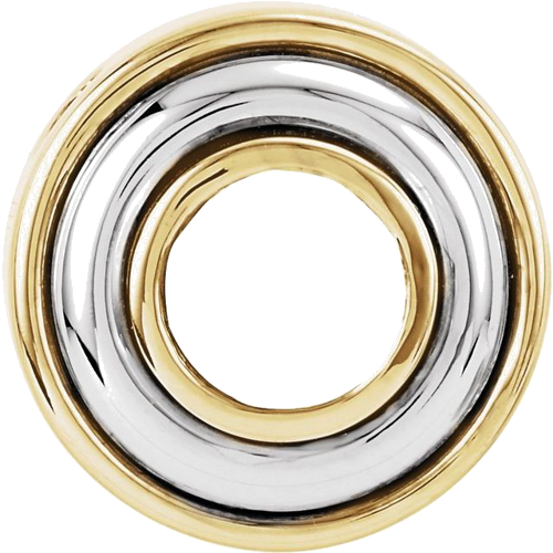 Pakabukas „Solitaire Slide“ 14k yellow/white gold Round 7.8mm (1)