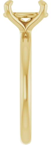 14K Yellow  9x7 mm Oval Solitaire Engagement Ring Mounting (4)