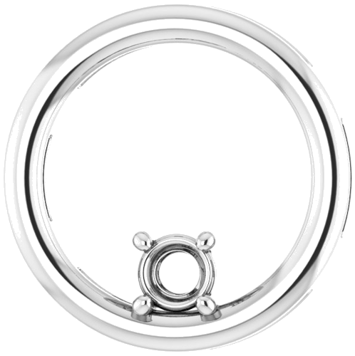 Pakabukas „Solitaire Circle“ 925 Sidabro Round 3.5mm (1)