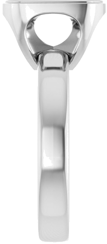 Sužadėtuvių Žiedas „Bezel-Set Solitaire“ 14k white gold Elongated Cushion 11mm x 9mm (4)