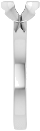 Sužadėtuvių Žiedas „Half-Bezel Solitaire“ 14k white gold Oval 8mm x 6mm (4)