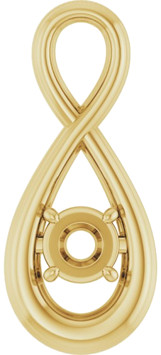 Pakabukas „Infinity-Inspired Solitaire“ 14k yellow gold Round 4.1mm (1)