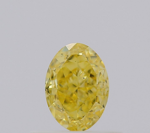 0.54 carat Fancy Intense Yellow-VS2 Natūralus Oval Deimantas (1)