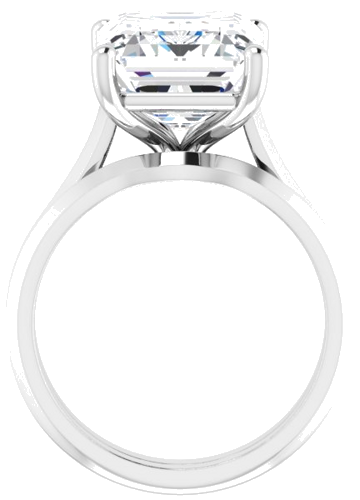 Sužadėtuvių Žiedas „Claw-Prong“ 14k white gold Emerald 12mm x 10mm (7)