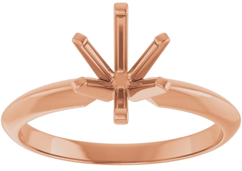 Sužadėtuvių Žiedas „Solitaire“ 585 Rožinis Aukso Oval 8mm x 6mm (3)