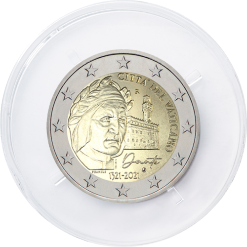 2021 Ватикан Данте Алигьери монета 2 евро Proof (3)