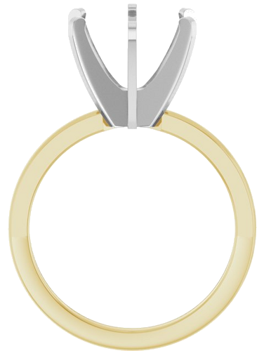 Sužadėtuvių Žiedas „6-Pong Solitaire“ 14k yellow/white gold Round 10mm (2)