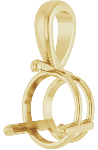 Pakabukas „Solitaire“ 14k yellow gold Round 10mm (2)