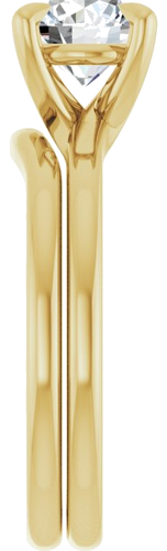 Sužadėtuvių Žiedas 14k yellow gold Round 7mm (9)
