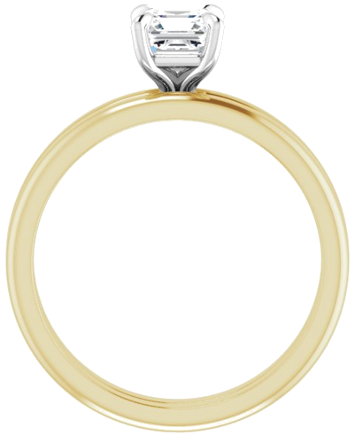 Sužadėtuvių Žiedas „Solitaire“ 585 Baltojo Ir Geltonojo Aukso Asscher 5mm (6)