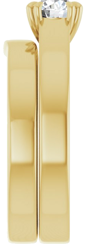 Sužadėtuvių Žiedas „Double Claw-Prong Solitaire“ 18k yellow gold Round 5.5mm (9)