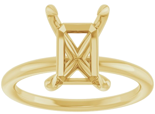 Sužadėtuvių Žiedas „Claw-Prong Solitaire“ 10k yellow gold Emerald 10mm x 7mm (3)