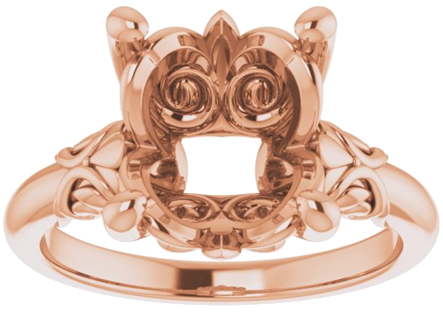 Sužadėtuvių Žiedas „Solitaire“ 14k rose gold Oval 12mm x 10mm (3)