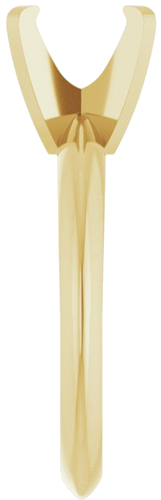 14K Yellow 8x6 mm Oval Solitaire Engagement Ring Mounting (4)