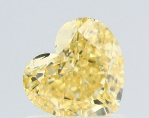 0.8 carat Fancy Yellow-VS1 Natūralus Heart Deimantas (1)