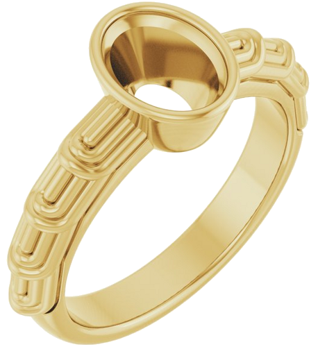 Sužadėtuvių Žiedas „Solitaire“ 585 Geltonojo Aukso Oval 8mm x 6mm (1)