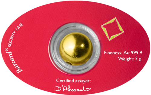 5 гр. Златна сфера от остров Кук $20 Valcambi (3)