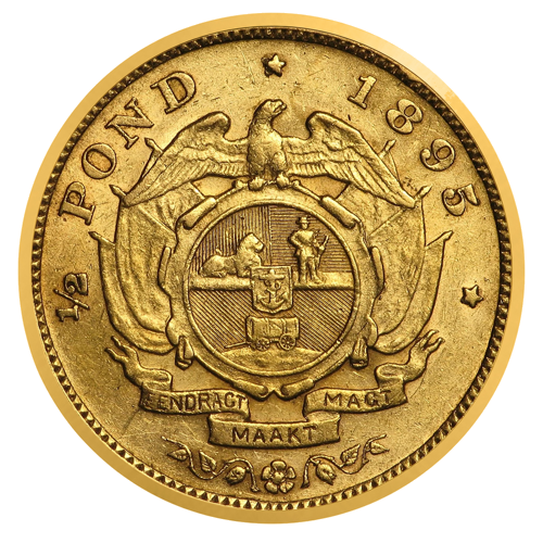 1/2 Pond South Africa 1895 Gold Coin (2)