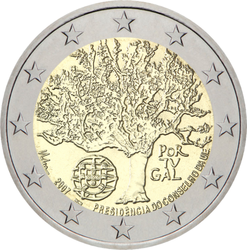2007 Portugalija Pirmininkavimas ES Tarybai 2 eurų moneta (1)