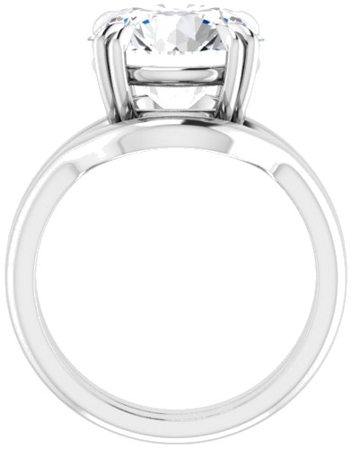 Sužadėtuvių Žiedas „Double Claw-Prong Solitaire“ 950 Platinos Round 11mm (7)