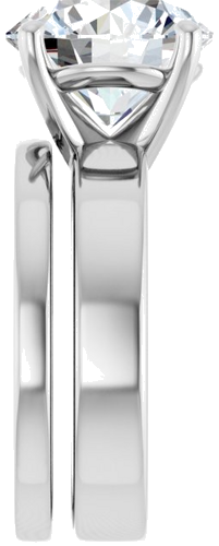 Platinum 11 mm Round Solitaire Engagement Ring Mounting (9)