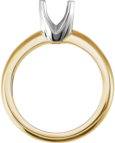Sužadėtuvių Žiedas „Knife-Edge Solstice Solitaire®“ 14k yellow/white gold Round 9.4mm (2)