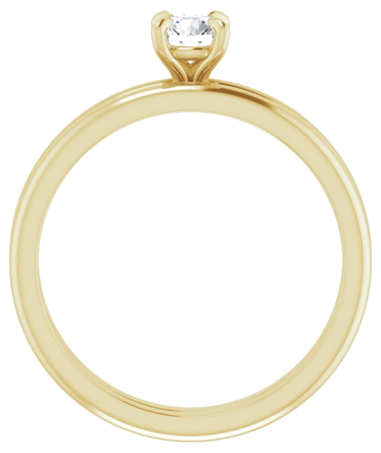 14K Yellow  4.4 mm Round Solitaire Engagement Ring Mounting (7)