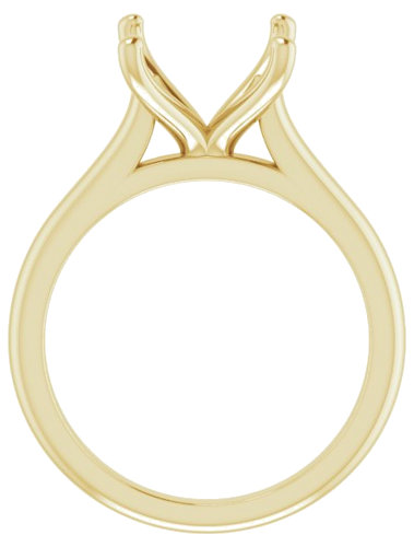 14K Yellow 12x10 mm Oval Solitaire Engagement Ring Mounting (2)