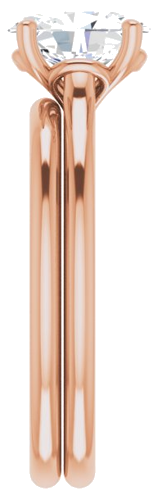 14K Rose  8x6 mm Oval Solitaire Engagement Ring Mounting (9)