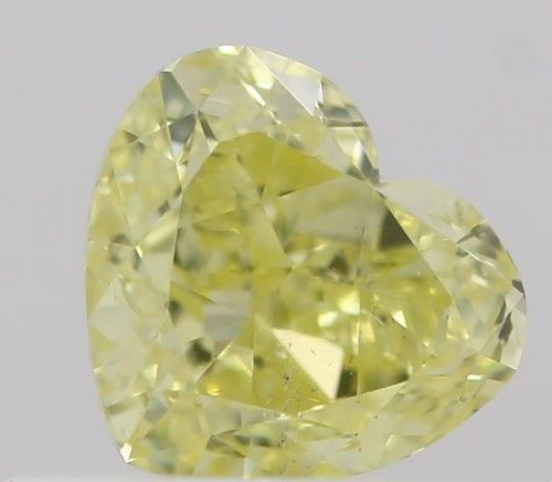 0.5 carat Fancy  Yellow-SI1 Natūralus Heart Deimantas (1)