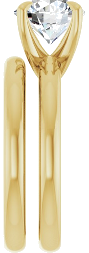 18K Yellow 8 mm Round Solitaire Engagement Ring Mounting (9)