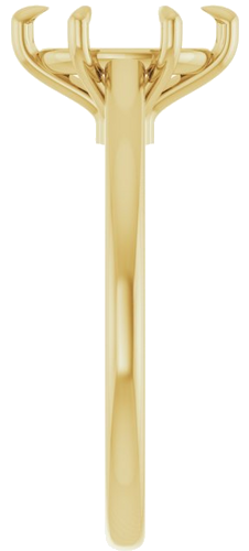 Sužadėtuvių Žiedas „Claw-Pong“ 14k yellow gold Oval 9mm x 7mm (4)