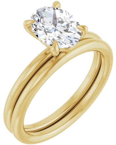 Sužadėtuvių Žiedas „Claw-Prong Solitaire“ 14k yellow gold Oval 8.5mm x 6.5mm (6)