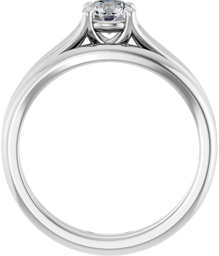 14K White 5.2 mm Round Solitaire Engagement Ring Mounting (7)