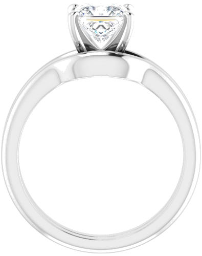 Sužadėtuvių Žiedas „Solitaire“ 585 Baltojo Aukso Square 5.5mm (7)