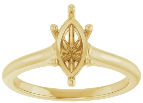 Sužadėtuvių Žiedas „Accented“ 10k yellow gold Marquise 10mm x 5mm (3)