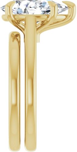 Sužadėtuvių Žiedas „Claw-Pong“ 14k yellow gold Pear 12mm x 7.5mm (9)