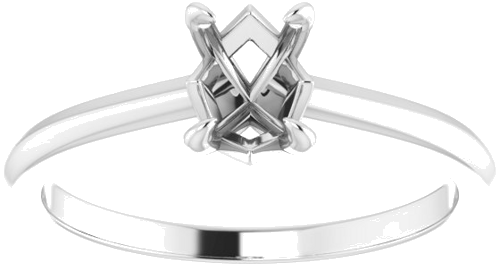 Sužadėtuvių Žiedas „Solitaire“ 585 Baltojo Aukso Oval 7mm x 5mm (3)