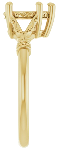 Sužadėtuvių Žiedas „Sculptural“ 18k yellow gold Pear 8mm x 6mm (4)