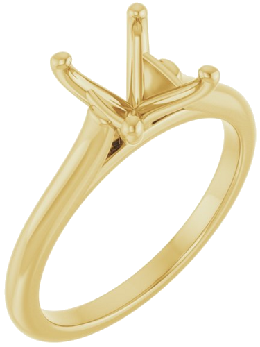 Sužadėtuvių Žiedas „Accented“ 10k yellow gold Oval 9mm x 7mm (1)
